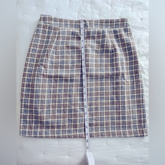 Pink Lily Ivory Multi Plaid Skirt - Picture 4 of 4